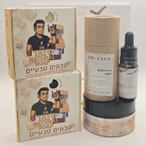 2 סבונים + חמאת גוף + שמן או סרום